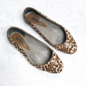 Theory | Leopard Calf Hair Ballet Flats Size 8.5 9
